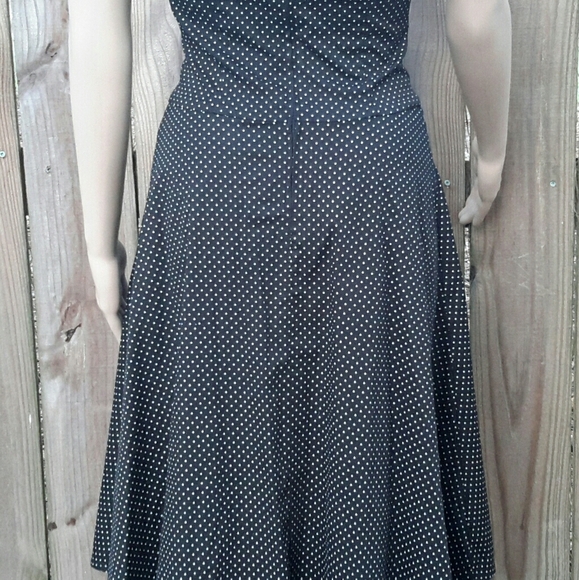 Ruby Rox Black White Polka Dots Strapless Fit Flar - Picture 12 of 12